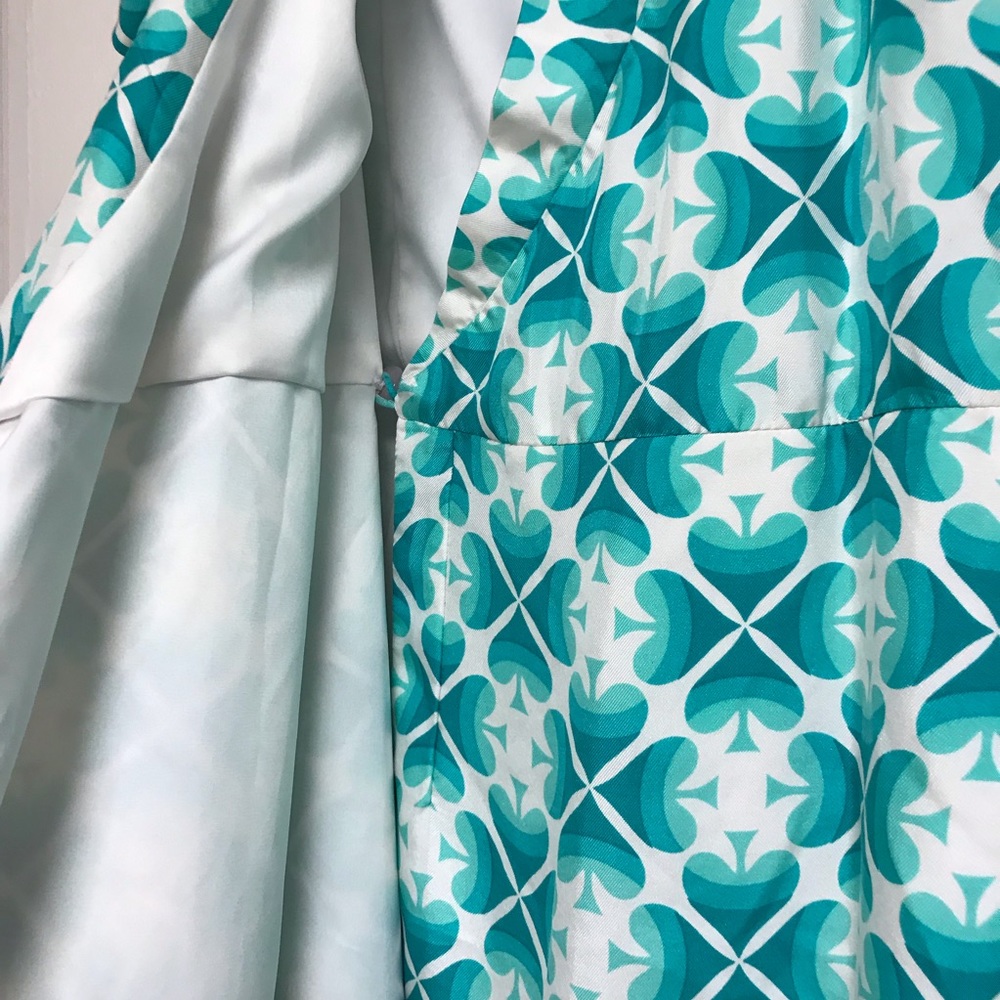 Elizabeth McKay Teal and White Clover Dress - Picture 8 of 8